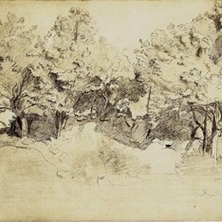 Sepia Corot Landscape