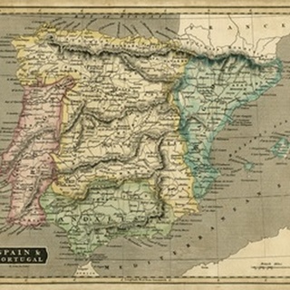 Thomson's Map of Spain & Portugal
