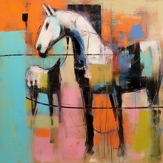 Block Horse Impressionist II