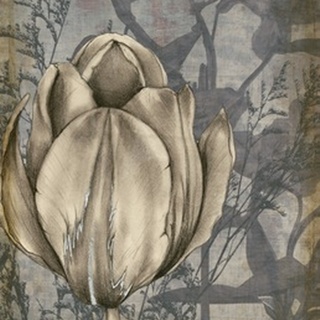 Embellished Tulip and Wildflowers II