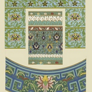 Blue Oriental Designs IV