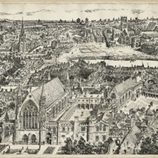 Bird's Eye View of London - Ely Place