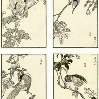 Woodblock Oriental Birds