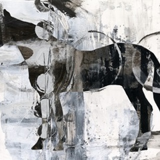 B&W Horse Abstract I
