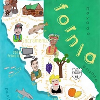 Illustrated State Maps California