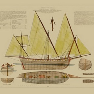 Antique Ship Plan V