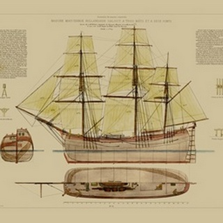 Antique Ship Plan VII