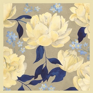 Fleurs Dor et Bleu Collection A