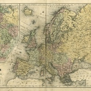 Embellished Map of Europe