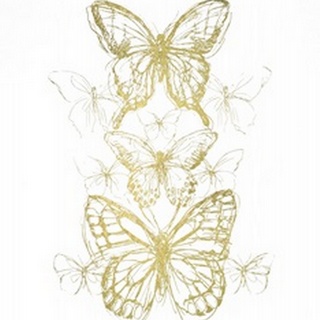 Gold Foil Butterfly Sketch II
