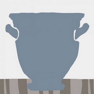 Indigo Striped Vase II