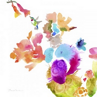 Watercolor Flower Composition IX