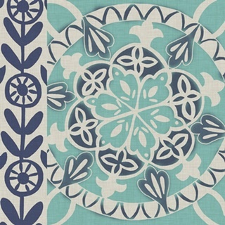 Blue Batik Tile I