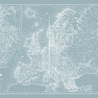 Map of Europe on Aqua