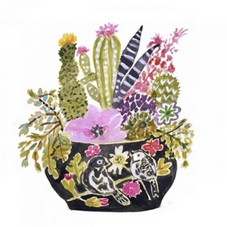 Painted Vase of Flowers Collection C