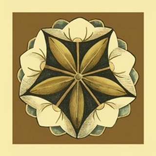 Small Floral Mandala on Caramel IV