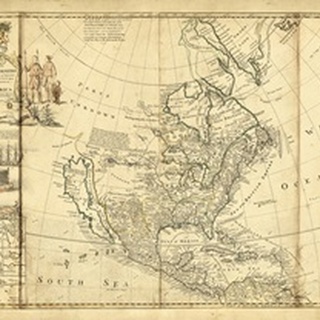 Antique Map of America I
