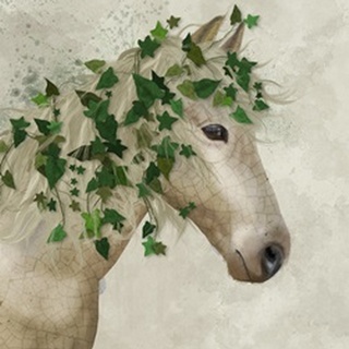 Horse Porcelain with Ivy