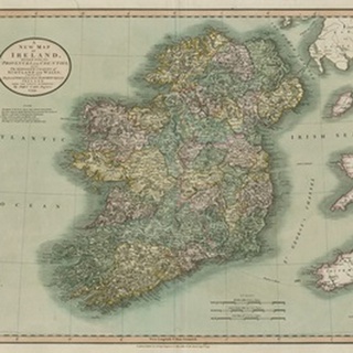 Vintage Map of Ireland