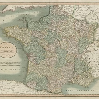 Vintage Map of France