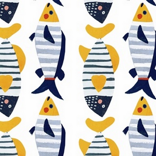 Patterned Fish Collection H