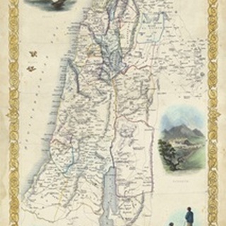 Vintage Map of Palestine