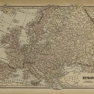 Vintage Map of Europe