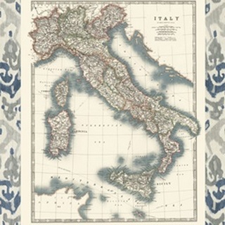 Bordered Map of Italy
