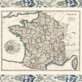 Bordered Map of France
