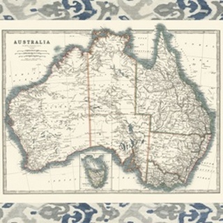 Bordered Map of Australia
