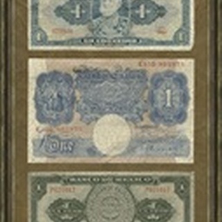 Crackled Foreign Currency Panel II