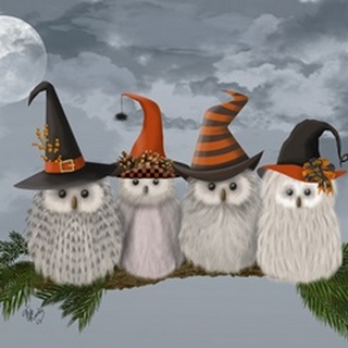 Halloween Halloween Owls on Branch
