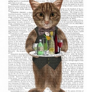 Tabby Cat Cocktails Book Print
