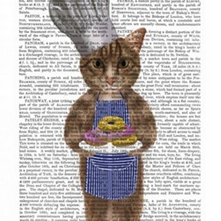 Tabby Cat Donut Chef Full Book Print