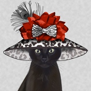 Cat, Black with Fabulous Hat