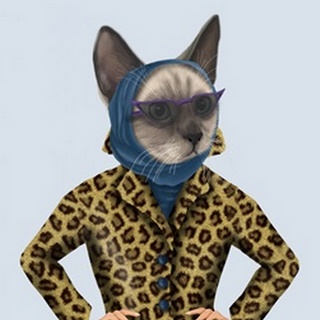 Cat with Leopard Jacket