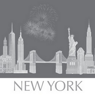 New York Skyline Monochrome