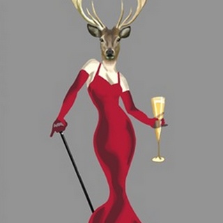 Glamour Deer in Red