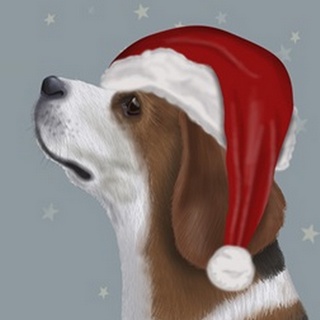 Santa Hat Dogs Beagle