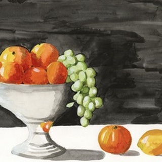 Watercolor Fruit Bowl II