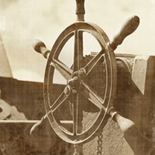 Sepia Ship's Wheel I