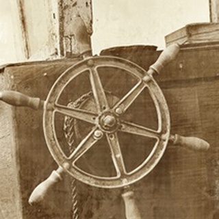 Sepia Ship's Wheel II