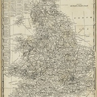 Antique Map of England