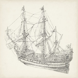 Antique Ship Sketch I