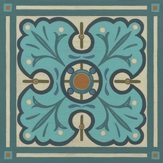 Piazza Tile in Blue IV