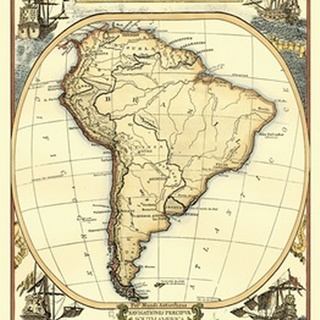 Nautical Map of South America