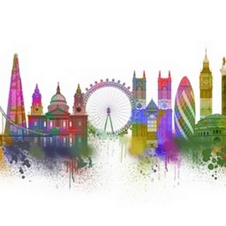 London Skyline Rainbow Bright