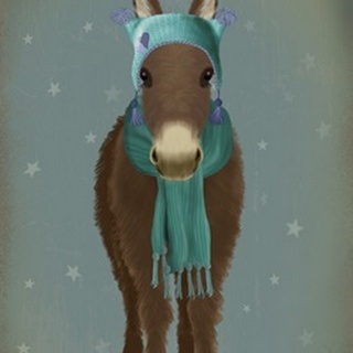 Donkey Blue Hat and Scarf
