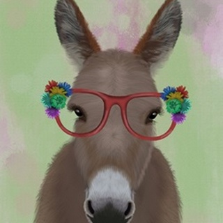 Donkey Red Flower Glasses