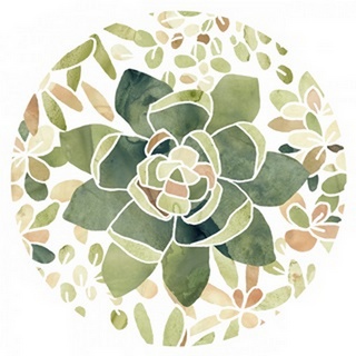 Stained Glass Succulents Collection C